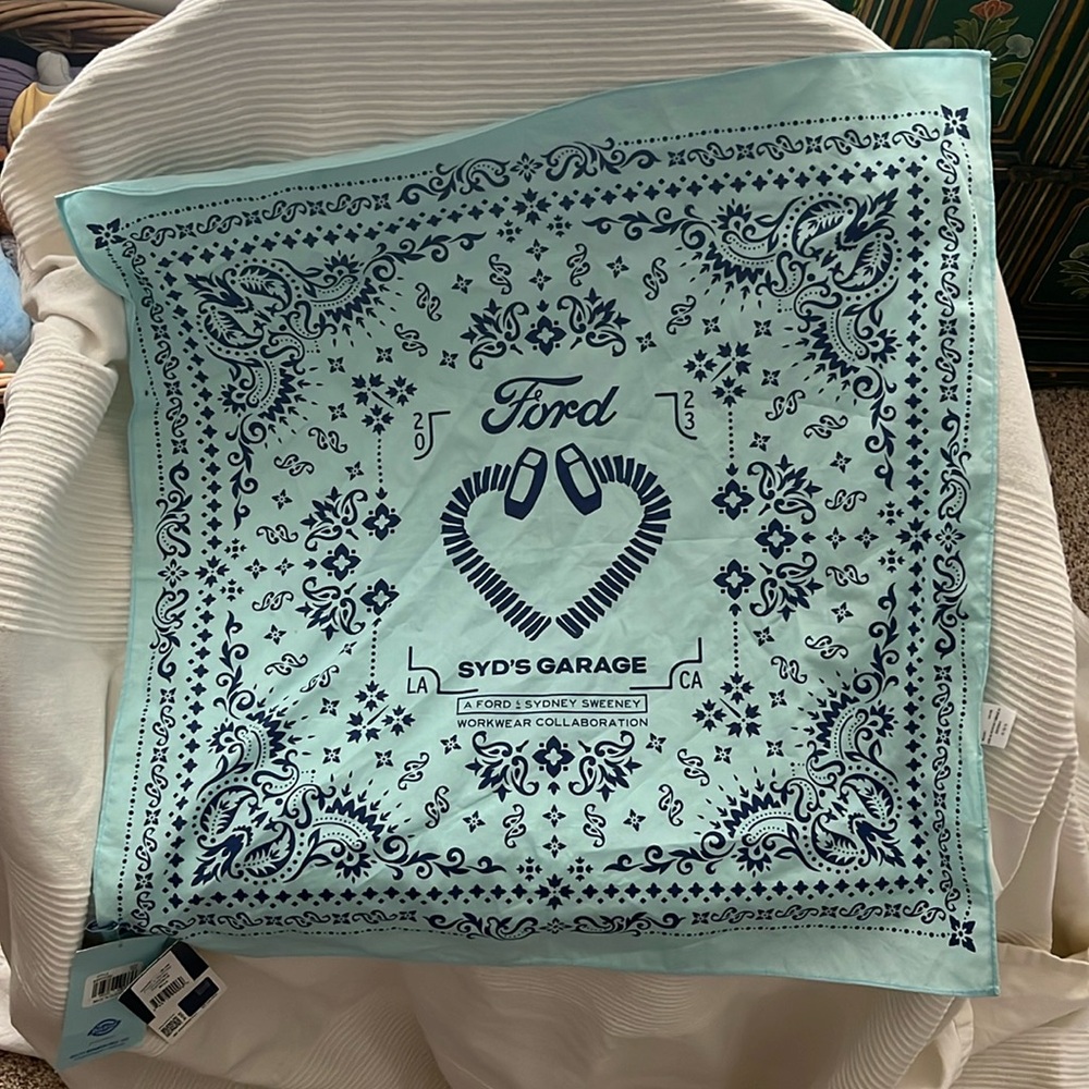 NWT Ford x Sydney Sweeney Blue Bandana